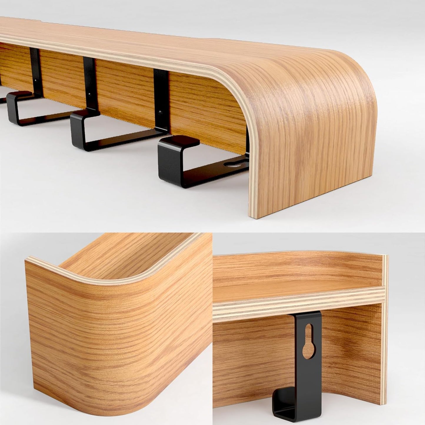 Coat Rack Wall Mount Entryway Organizer Modern Key Holder Wall Mount with Wooden Shelf Entryway Hooks for Bedroom Kitchen Hallway Bathroom for Hanging Coats Hats Bags Towels