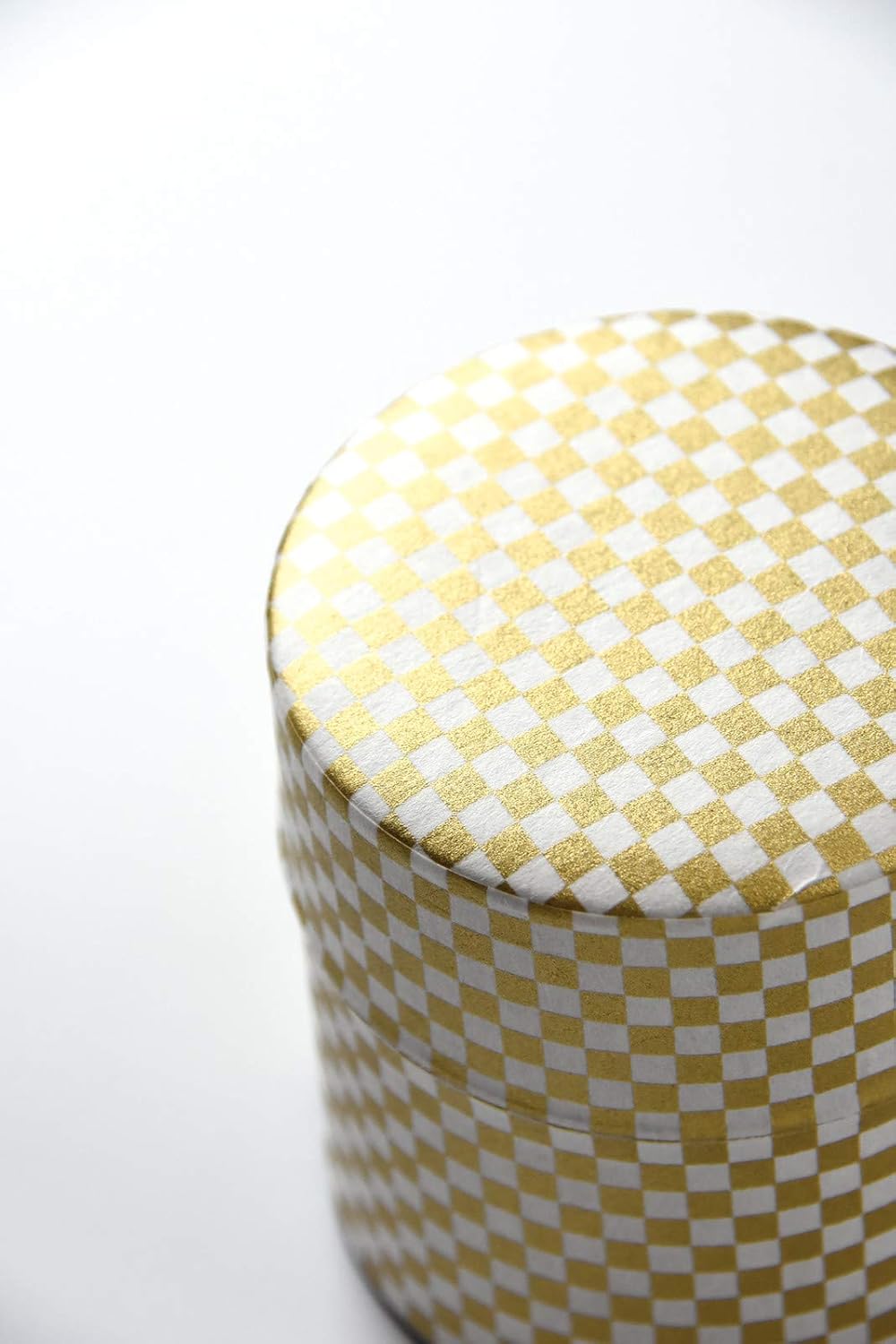 Japanese Pokkan Coffee Spice Tea Tin Canister Washi Paper Storage with Lid 7.05 oz Capacity (Kenran Ichimatsu)