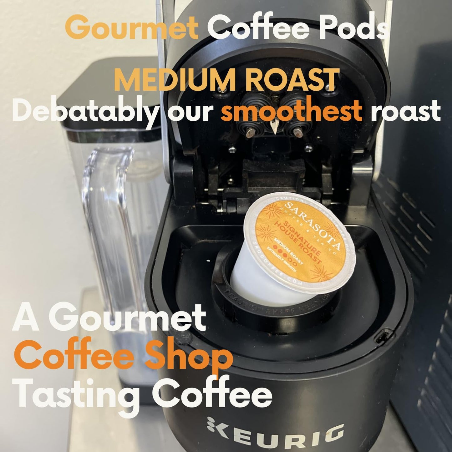 Sarasota K-Cup Coffee Pods | Medium Roast Coffee | Breakfast Blend | Single Serve for Keurig Brewers | Gourmet, Low Acid, Mold Free | 24 Count