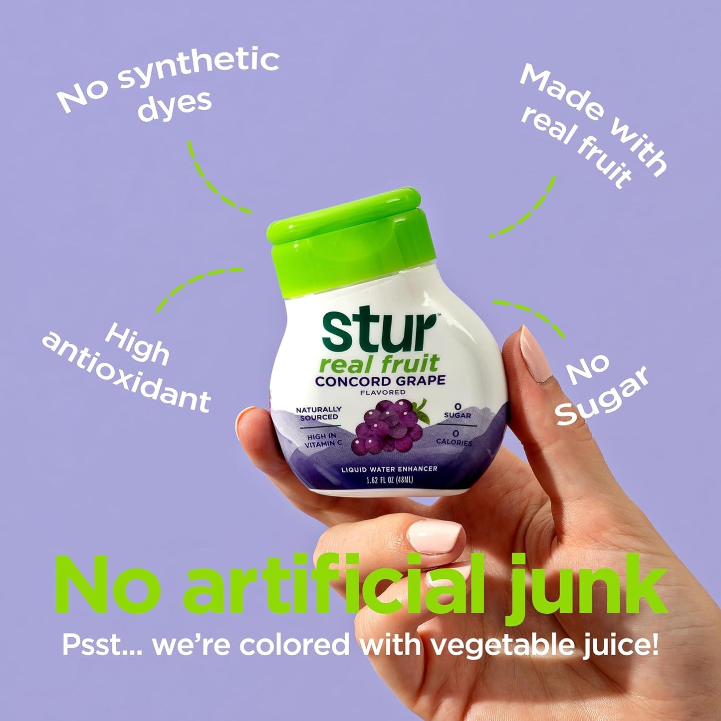 Stur Soda Machine Flavors Variety Pack | Naturally Sweetened | High in Vitamin C & Antioxidants | Sugar Free | Zero Calories | Keto | Vegan | 5 Bottles, Makes 120 Drinks