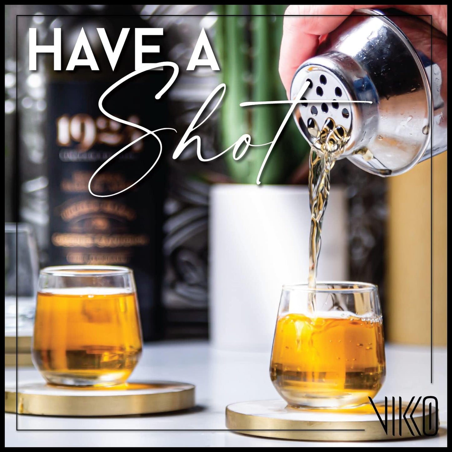 Vikko 3.25 Ounce Shot Glasses, Set of 6 Small Liquor and Spirit Glasses, Durable Tequila Bar Glasses For Alcohol and Espresso Shots, 6 Piece Shooter Glass Set (LAL)