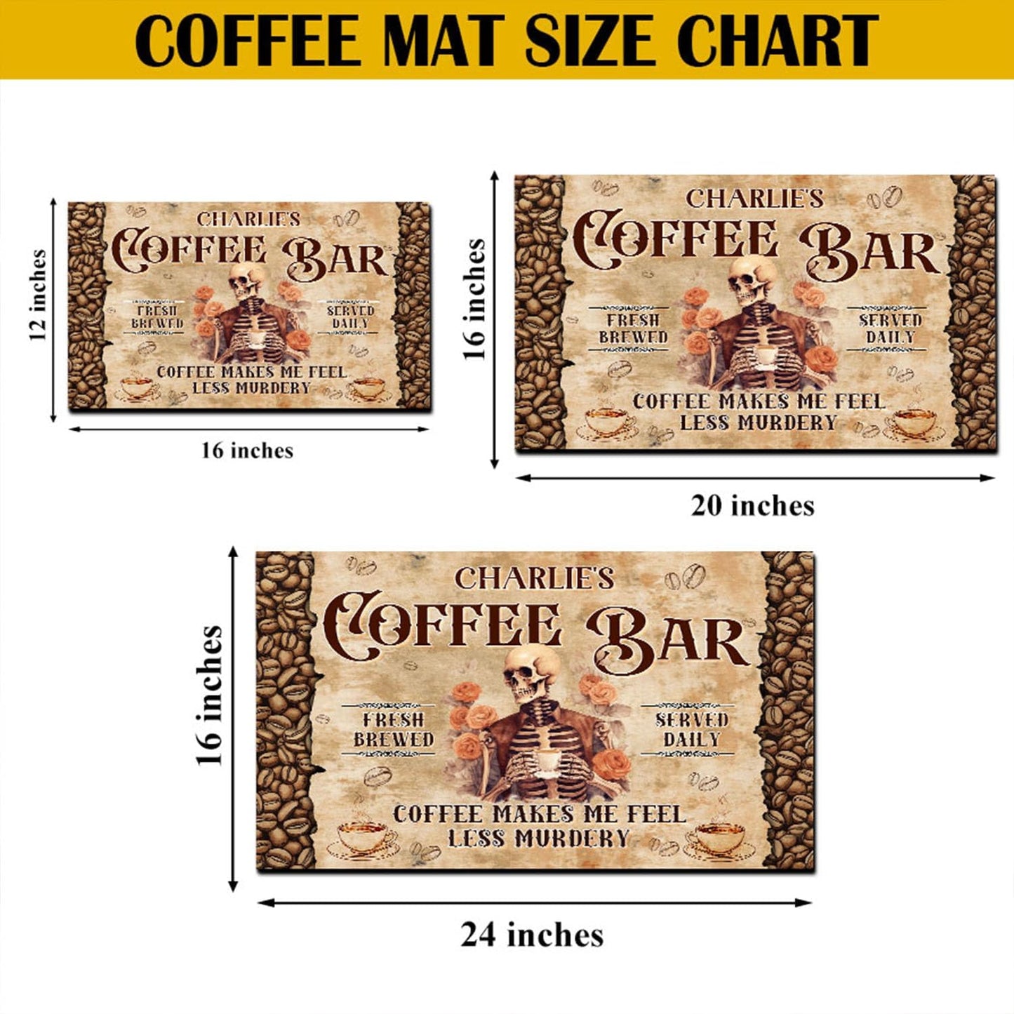 THUYPT Personalized Absorbent Coffee Mat for Counter, Coffee Drying Mat Coffee Bar Accessories, Kitchen Counter Coffee Maker Coffee Station Decoration (01)