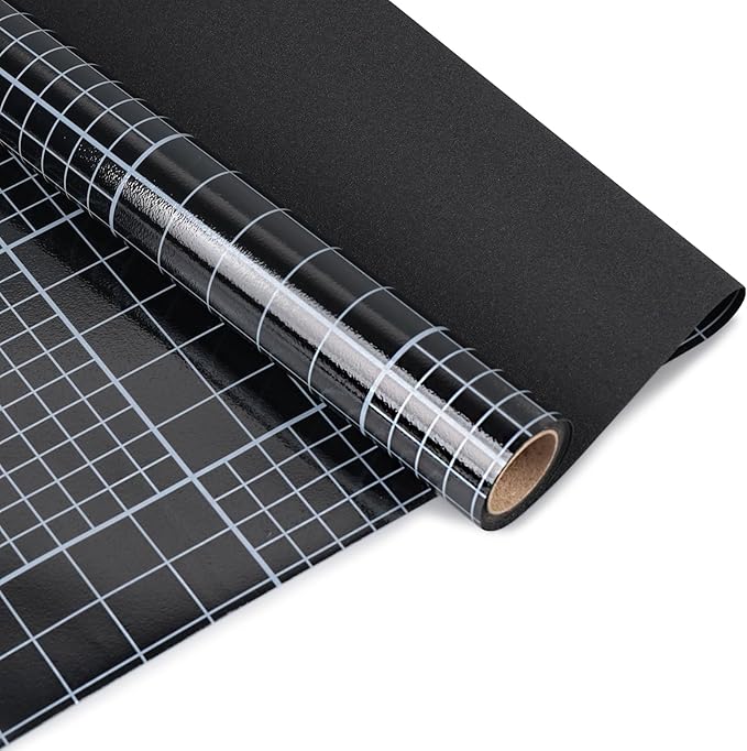 HIDBEA Blackout Window Film,100% Light Blocking Room Darkening Window Privacy Film,Frosted Glass Window Film Heat Control, Removable Window Cover Tint for Day Sleep (Black,17.3in x 13.1ft)