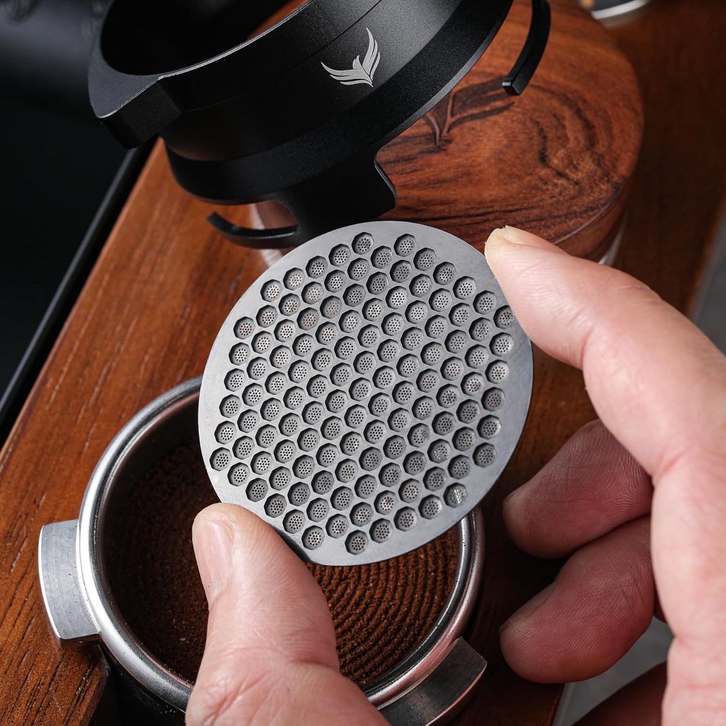 54mm Dosing Funnel and Puck Screen Set Compatible with Breville Barista Express, Barista Pro, Barista Touch Grinder Trigger Portafilter Funnel and Filter
