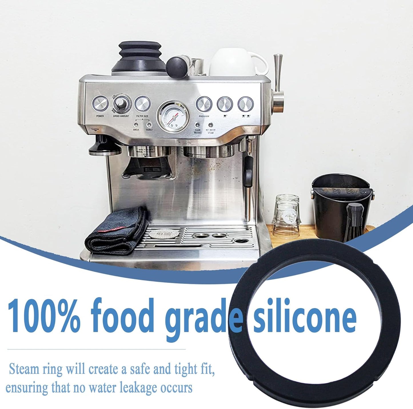 Espresso Machine group gasket Fits for Rancilio Silvia,Group Head Gasket for Espresso Machine Repair Kit Replacement(2 Pcs)