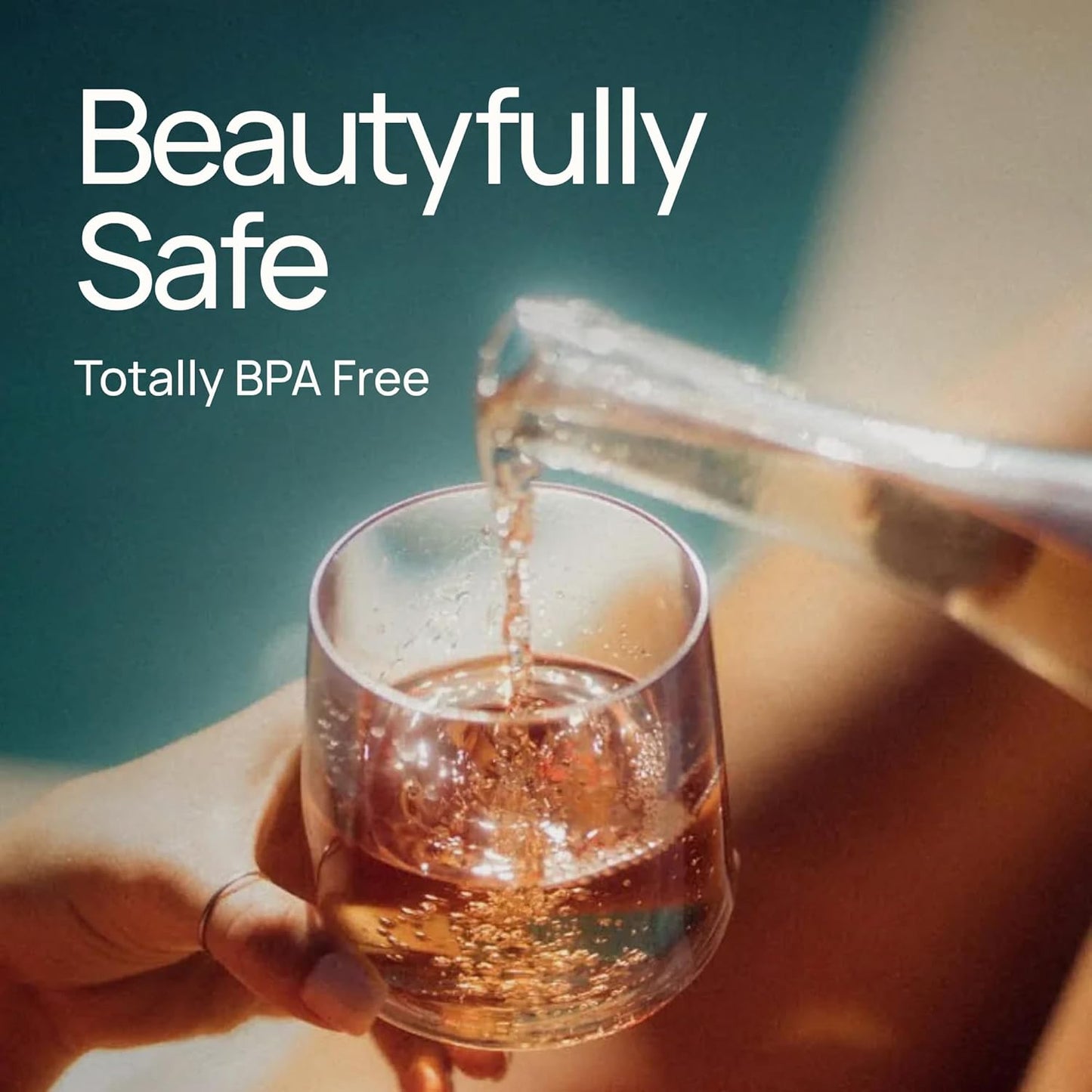 Drinique Unbreakable Stemless Wine Glasses (Set of 4) 12oz Tritan Plastic Stemless Glassware for Indoor or Outdoor Use - Red