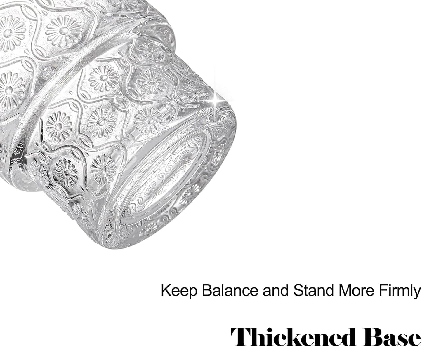 2 Pack of Glass Cups, 12 OZ Clear Glass Tumbler with Lid & Straw, Glass Iced Coffee Cup with Lids, Drinking Glasses Cups for Coffee, Juice, Tea, Cocktail