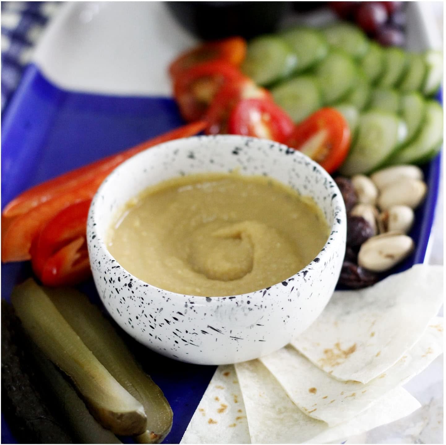 roro Ceramic Stoneware Handmade Bowl Set (Dipping Bowls x 4, White Matte Speckled)