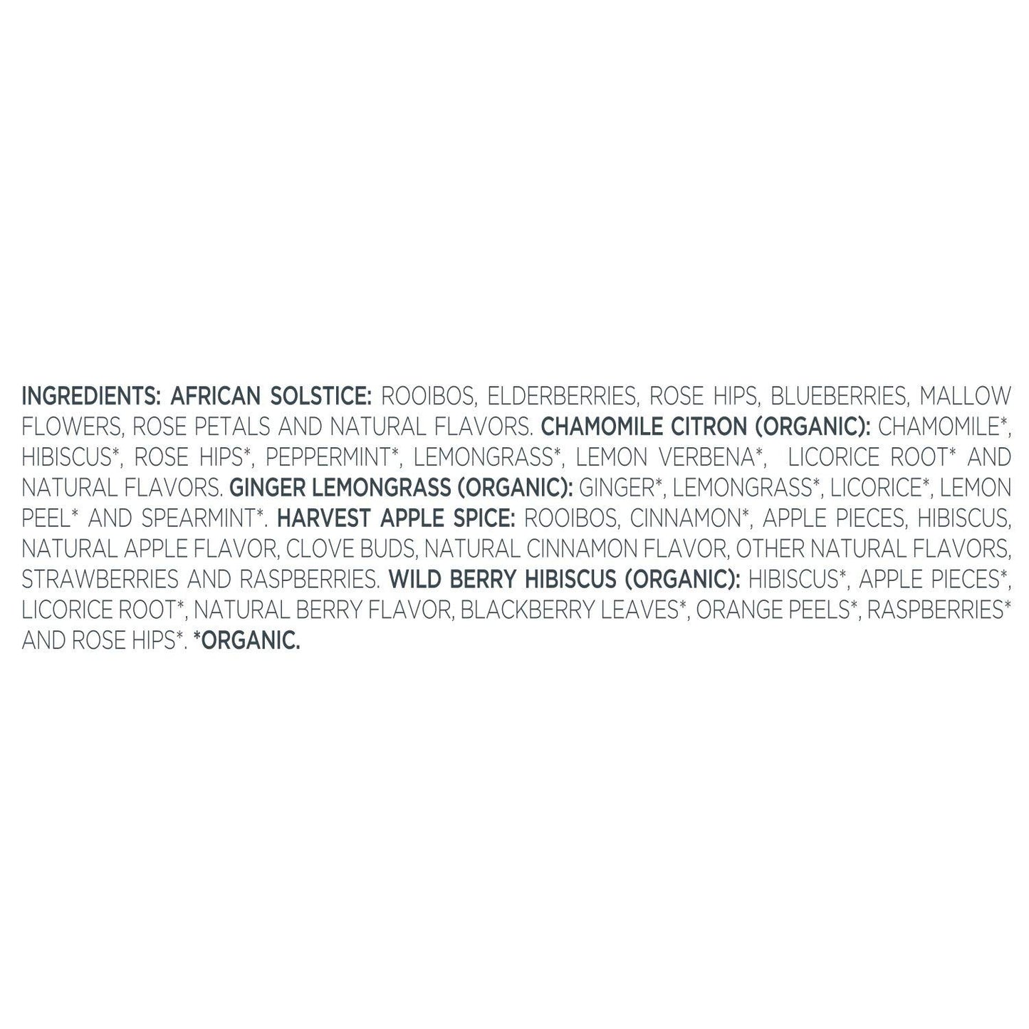 Tea Forte Assorted Herbal Petite Presentation Box Tea Gift Set Sampler, 10 Count, 2 of Each Variety Individually Wrapped Handcrafted Pyramid Infuser Bags