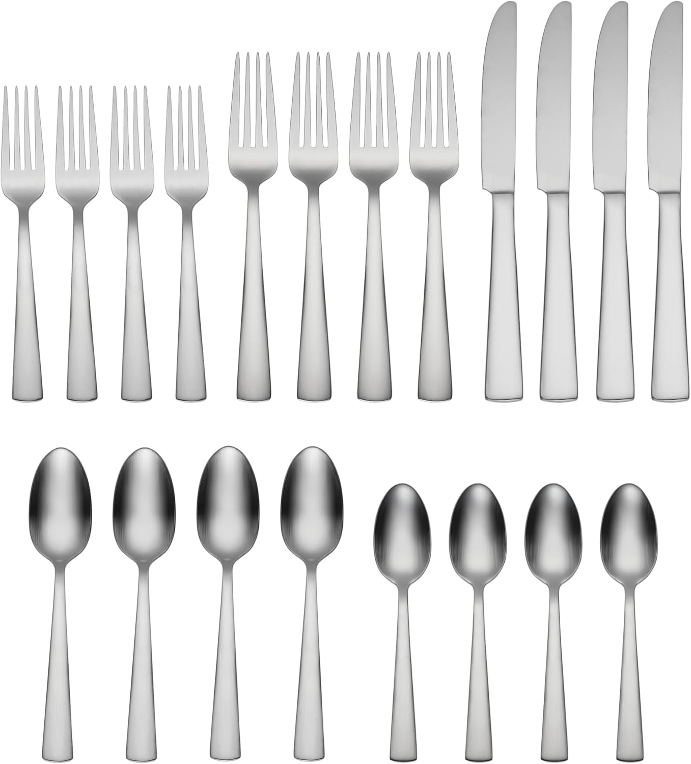 Oneida H290020AL20 Satin Nocha 20 Piece Everyday Flatware Set, Service For 4