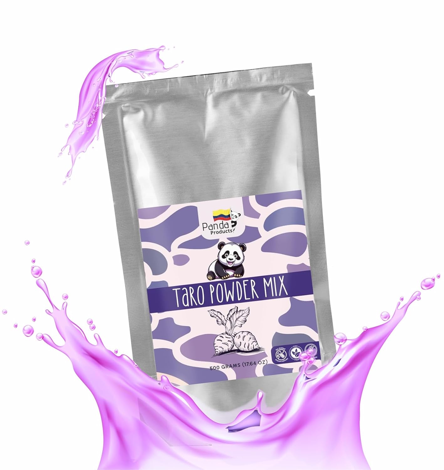 Panda Products Premium Taro Powder – 17.64 oz | Creamy & Nutty Flavor for Bubble Tea, Smoothies, Milkshakes, Slushes & Desserts