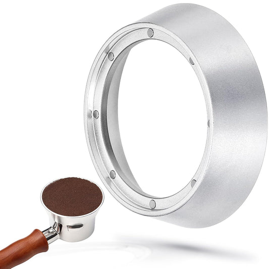 51mm Silver Magnetic Dosing Funnel, Lightweight Coffee Machine Dosing Ring with 9 Magnets, Aluminum Espresso Funnel, Ultra-Strong Adsorption Force