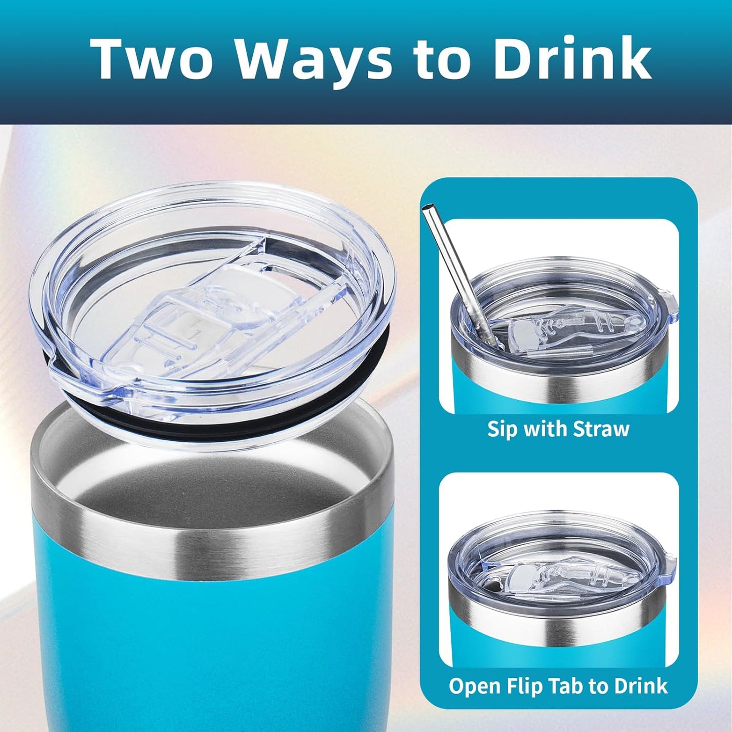 MEZMUT 20oz Coffee Tumbler with Lid and Straw Double Wall Vacuum Insulated Cup Stainless Steel Travel Mugs Insulated for Hot and Cold Leakproof Powder Coated Tumbler for Indoor and Outdoor