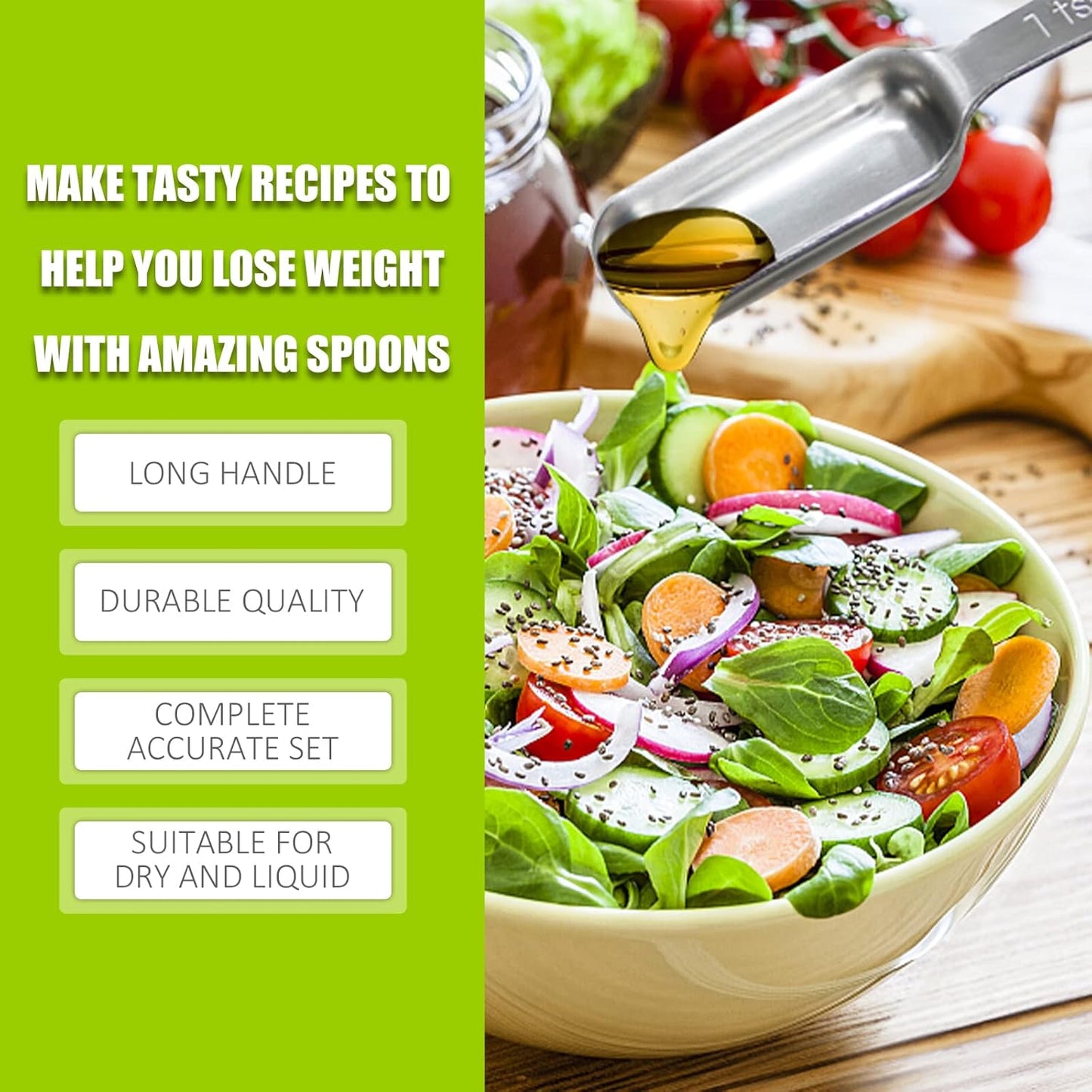 1PCS 4tsp (20ml) Single Measuring Spoon, Individual Stainless Steel Long Handle Measure Teaspoon Only