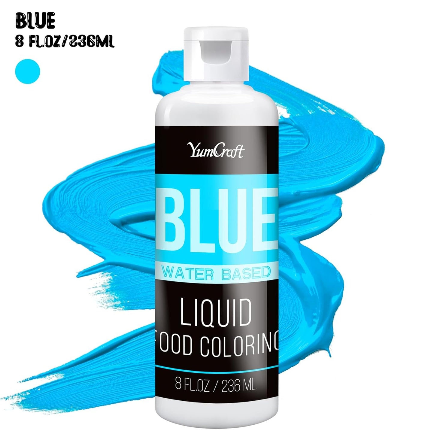 Food Coloring Liquid - Vibrant Color Food Coloring for Cake Decorating, Baking, Easter Egg, Icing - Tasteless Food Color Dye for Fondant, Cooking, Slime, Airbrush (Blue, 8 Fl.oz)