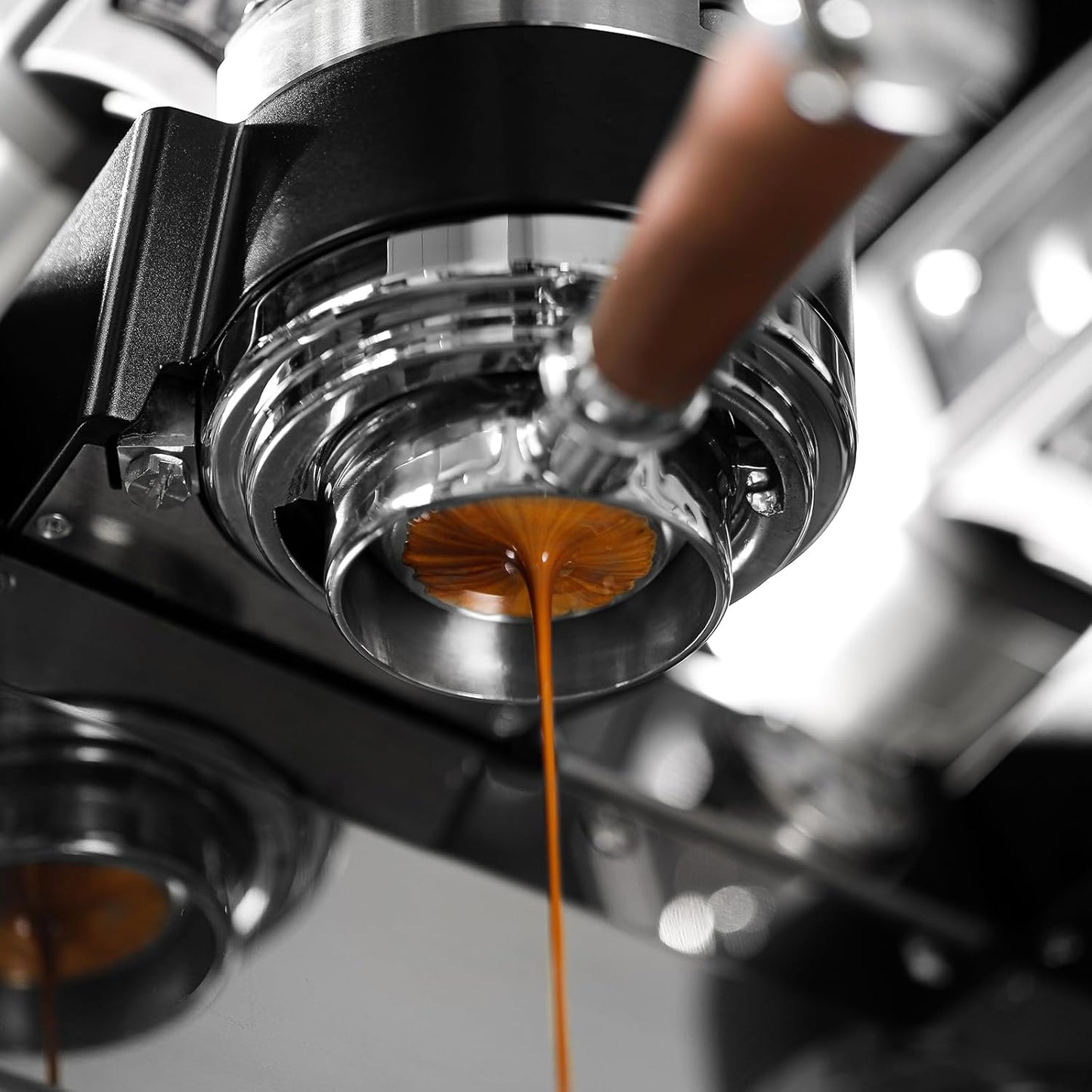 MHW-3BOMBER 54mm Espresso Filter Basket, 15g Double-layer Stainless Steel High Precision Extraction Portafilter Basket Filter Fits Most 54mm Portafilter/Tamper, Ridged, FB5583