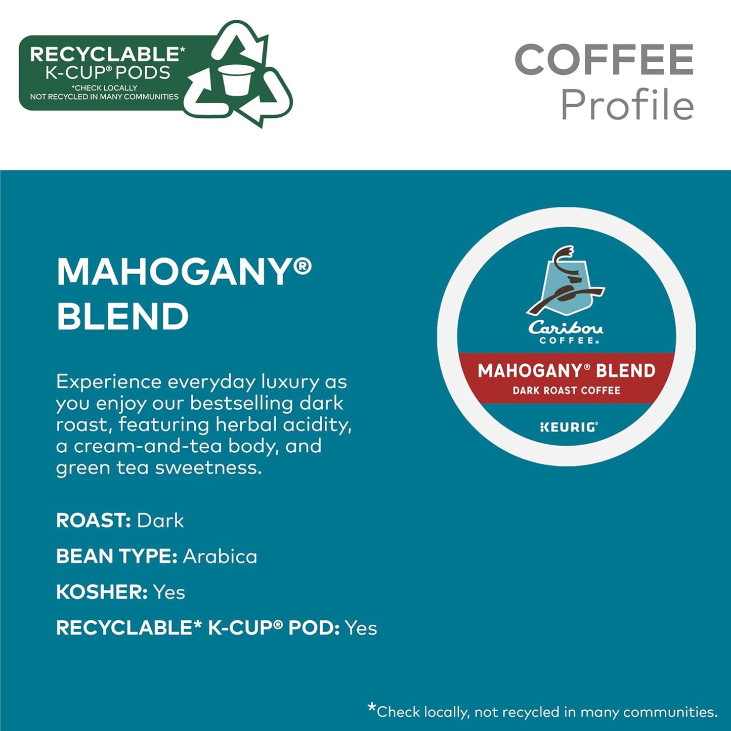 Caribou Coffee Single Serve Keurig K-Cup Pod Variety Pack, Light, Medium, and Dark Roast Coffees, 40-Count Box(Pack of 1)