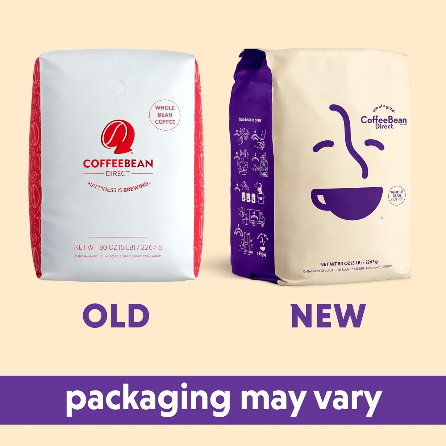 Coffee Bean Direct Eyes Wide Open, Whole Bean Coffee, Light Roast, 5 Pound Bag (Pack of 1)