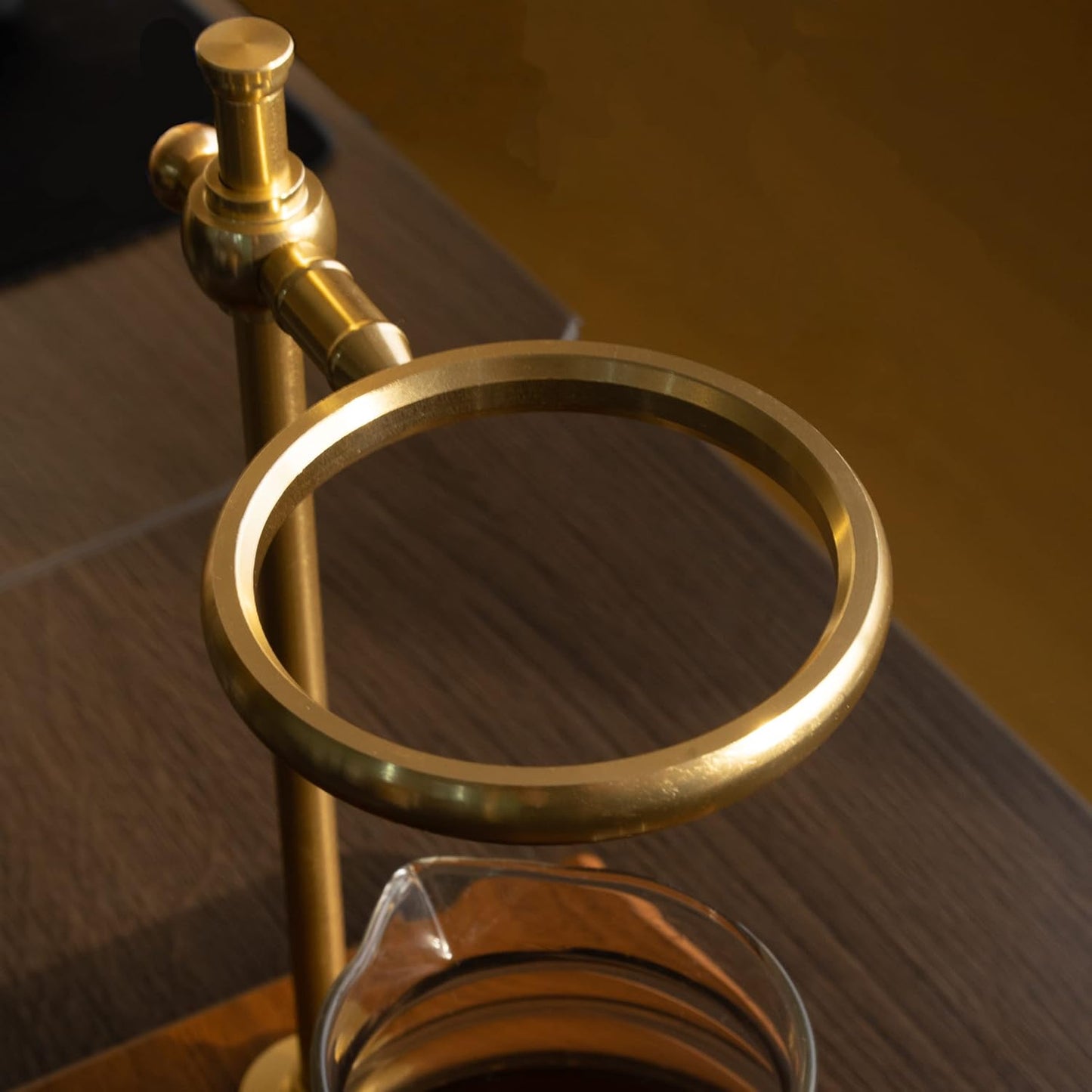 L'ÉPICÉA Pour Over Coffee Maker Set, Pour Over Coffee Maker with Stand, Adjustable Stainless Steel Stand, Wooden Base, Paper Filters, Cone Glass Coffee Carafe, Pour Over Coffee Dripper