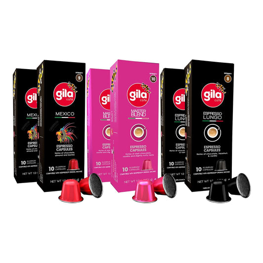 GILA Cafe Mexico aluminum coffee capsules compatible with Nespresso Original Machines