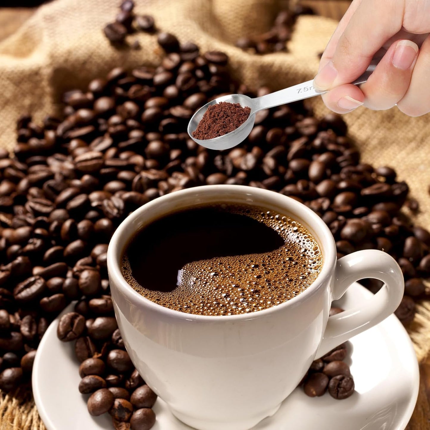 2 Pcs Measuring Spoons Tablespoon Measuring Spoon Set Food Grade Stainless Steel Measuring Teaspoon for Kitchen Cooking(1TSP/5ml, 1/2TBSP/7.5ml)