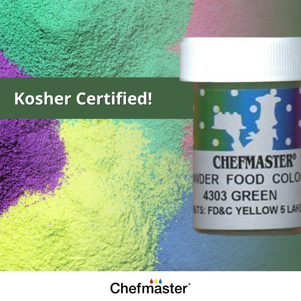 Chefmaster Black Dry Powder Candy Color | Vibrant Shades | Chocolate, Macarons, Fondant | Decorating | Professional-Grade Dye | Easy-to-Use | Manufactured in USA | 3 grams