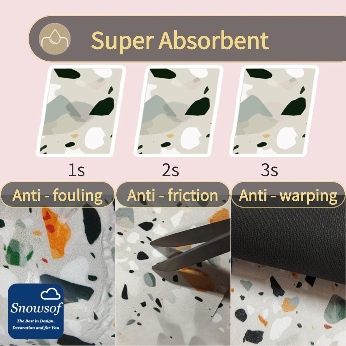 Dish Drying Mat - Absorbent Countertop Mat for Coffee Maker, Expresso Machine, Kitchen Use (05,16''×24'')