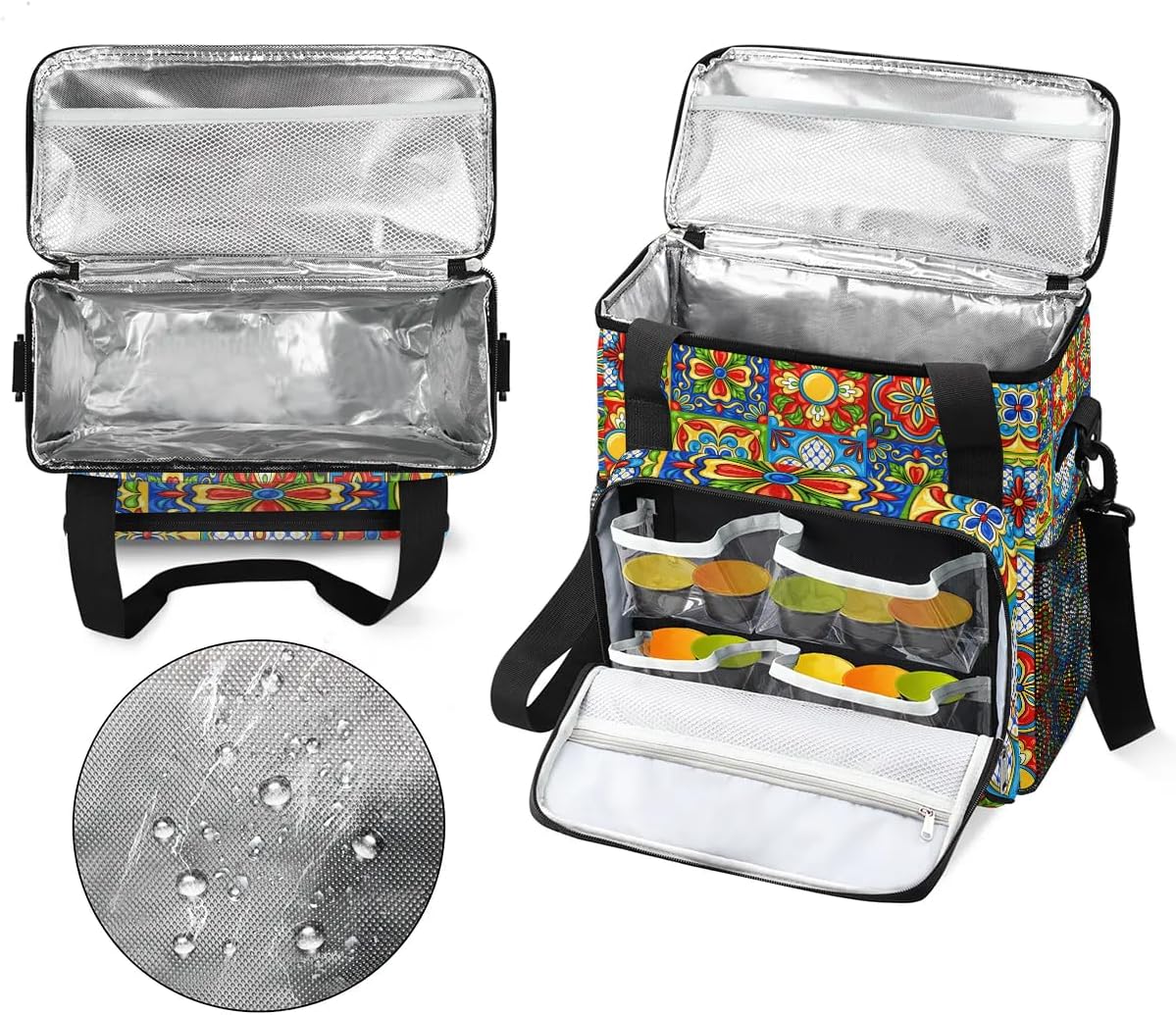 mandala flower vintage Coffee Maker Carring Bag Travel Carrying Storage Tote Bag Compatible with Keurig K-Mini or K-Mini Plus Portable Single Serve Coffee Brewer Case with Pockets for K-cup Pods