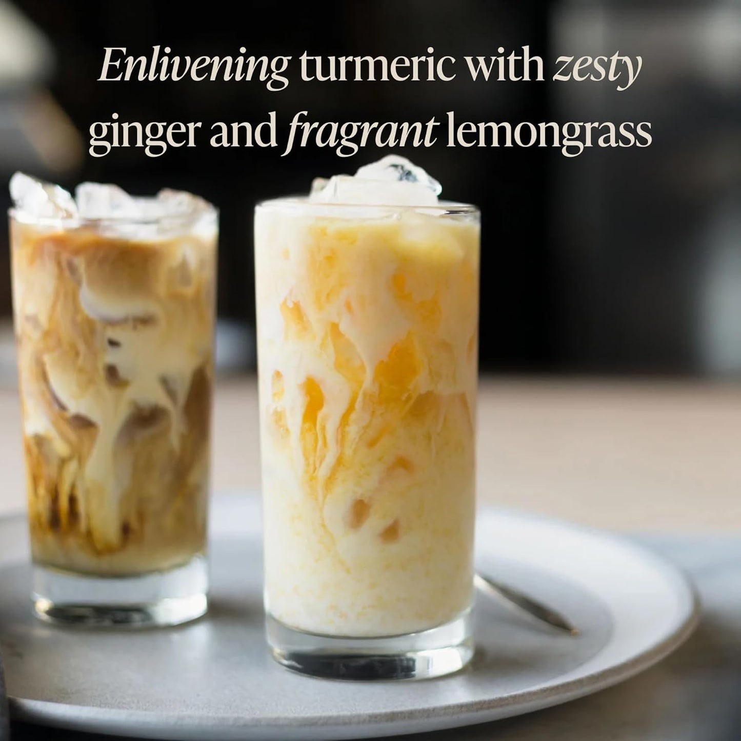 Rishi Tea Turmeric Ginger Chai Latte - Organic Herbal Tea Concentrate with Ginger - Easy-to-Serve Hot or Iced, Caffeine Free - 32 Fl Oz (Pack of 12)