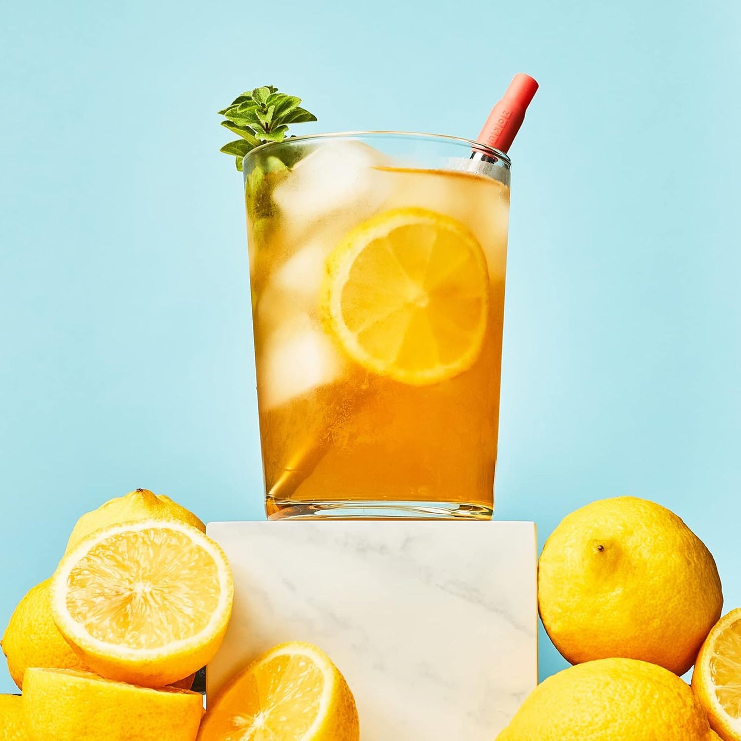 ZOKU Reusable Metal Straw with Case for Travel, Red - Collapsible Stainless Steel Drinking Straw with Silicone Tip and Cleaner Brush, Ideal for Key Chains, Pockets, Purses