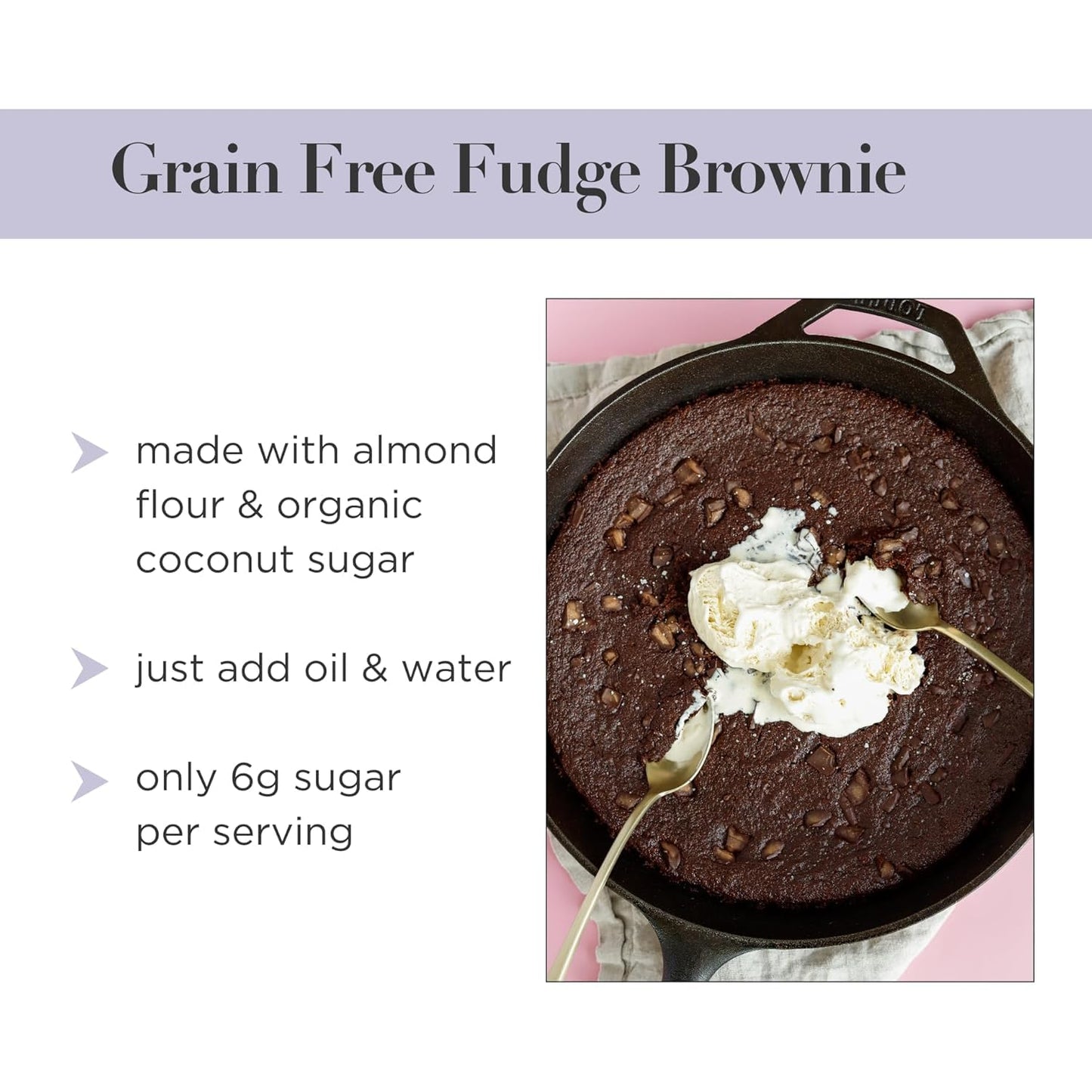Stellar Eats Grain‑Free Fudge Brownie Baking Mix | Gluten‑Free, Dairy‑Free, Plant‑Based, Paleo‑Friendly, Naturally Sweetened with Coconut Sugar | Almond Flour-Based | 10.4 oz | 2 Pack
