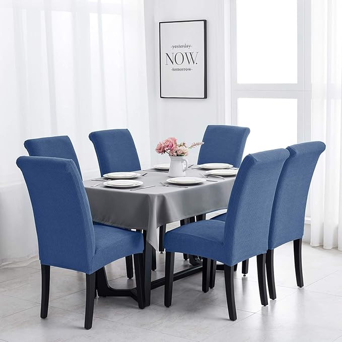 Joccun Chair Covers for Dining Room Set of 2,Dining Chair Slipcovers Stretch Dining Room Chair Covers Seat Protector,Washable Parsons Chair Cover for Home,Hotel(Riverside,2 Pack)