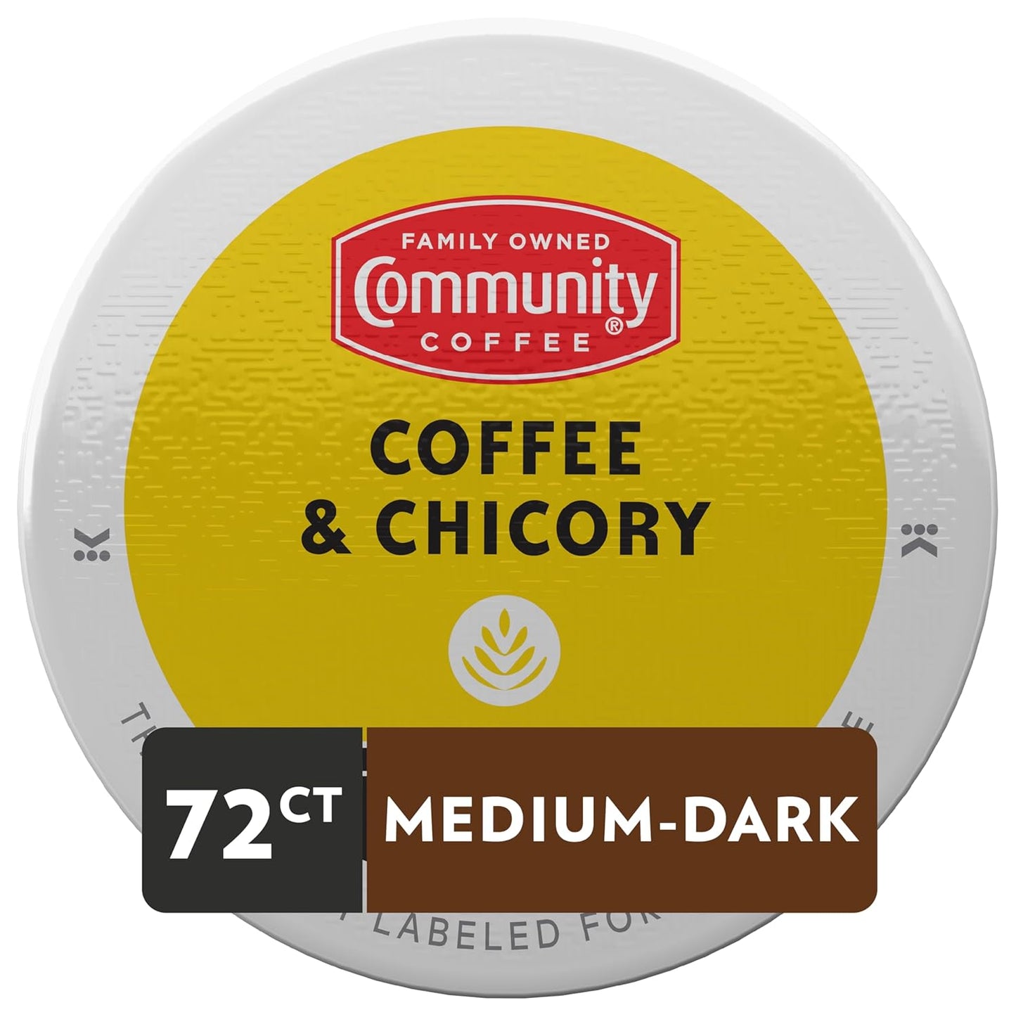 Community Coffee & Chicory 72 Count Coffee Pods, Dark Roast, Compatible with Keurig 2.0 K-Cup Brewers, 12 Count (Pack of 6)
