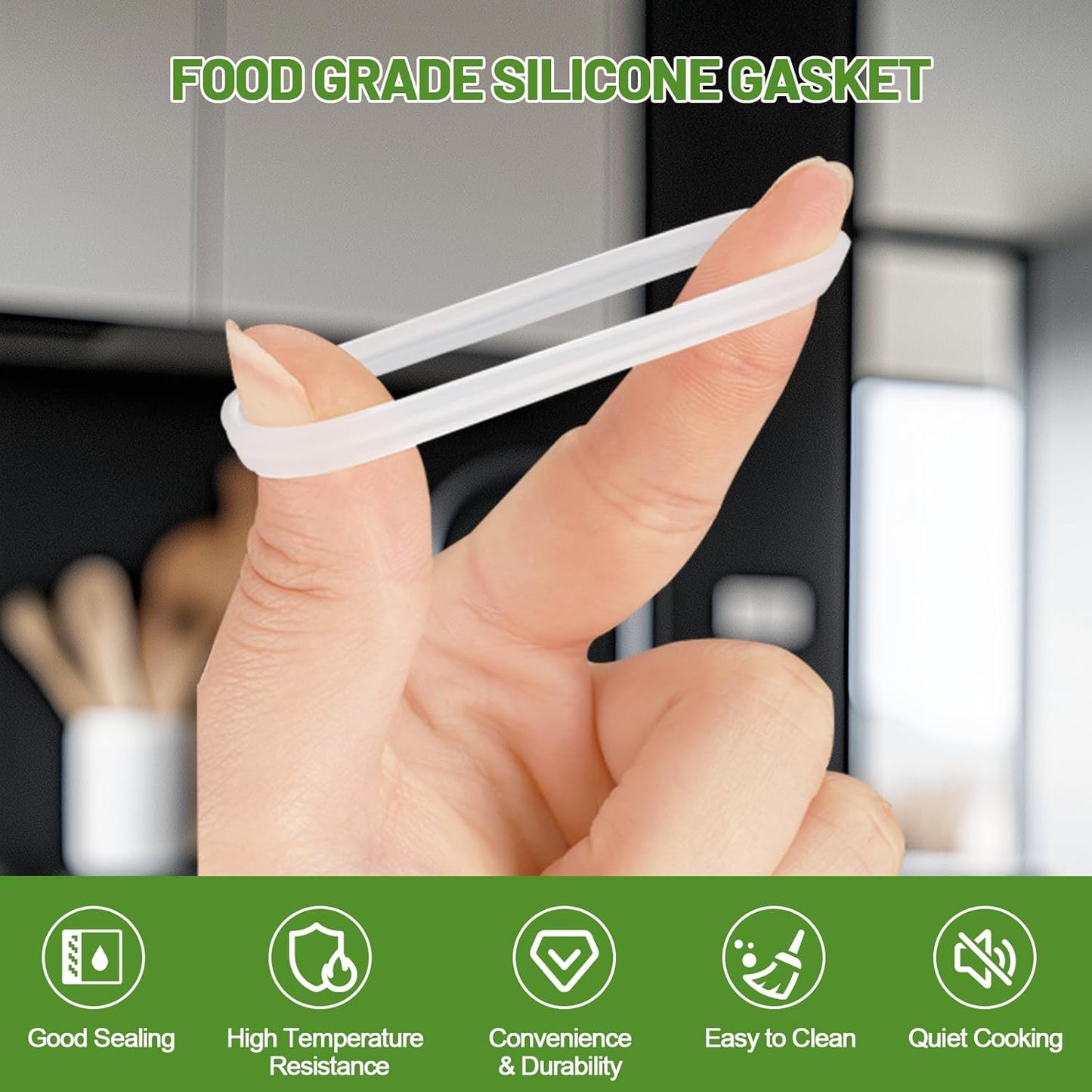 2 Pcs Filter with 3 Pcs Silicone Gasket Seals for 4 Cup Stovetop Espresso Coffee Maker Replacement Parts for 304 Stainless Steel Moka Pot