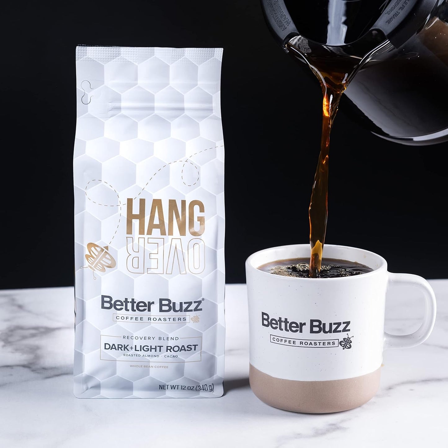 Better Buzz Hangover Blend Dark Roast Light Roast Whole Bean Coffee 12oz.