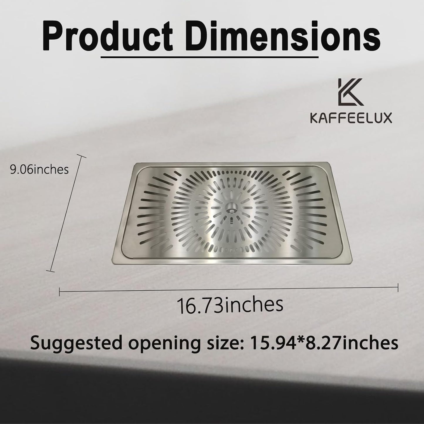 Stainless Steel Drip Tray - Perfect for Homes, Clubs, Bars, Cafes, Restaurants, Hotels, Or Commercial Use - Easy to Clean, No Drainage Required (9.1 * 16.7)