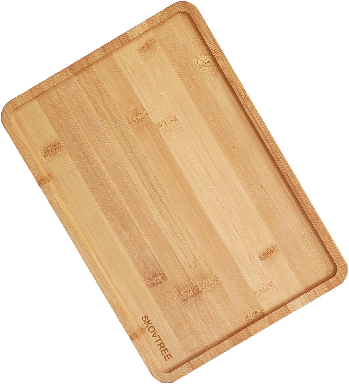 Bamboo Tray for Serving Food, Tray for Eating and Serving Coffee, Tea, 13.0×9.1 Inch