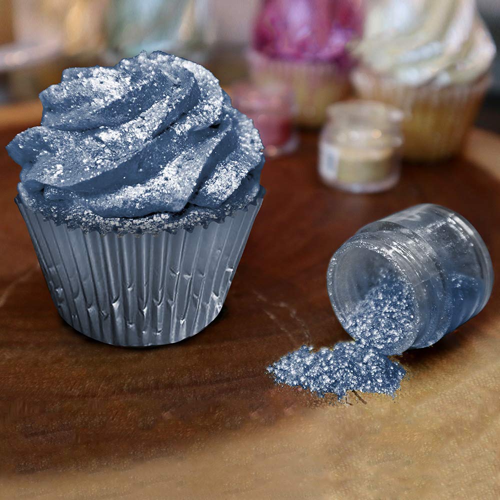 BAKELL Navy Blue Edible Glitter, 25 Grams | TINKER DUST Edible Glitter | KOSHER Certified | 100% Edible Glitter | Cakes, Cupcakes, Cake Pops, Drinks, Dessert Vegan Glitter & Dusts (25g, Navy Blue)