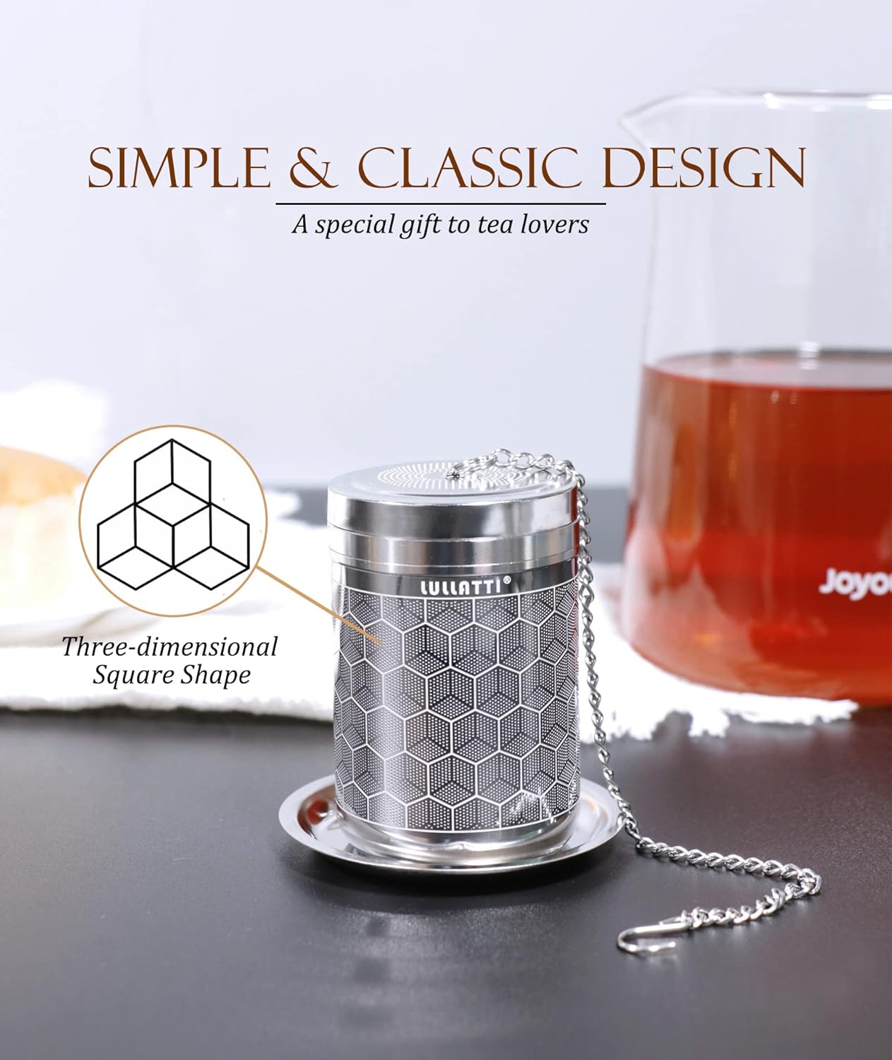 Large Tea Infuser for Loose Tea(2 Pack), 304 Stainless Steel Tea Ball Strainer, Extra Fine Mesh Tea Steeper for Brewing All Kind of Tea, Fits for Most Teapot, Cups or Mugs
