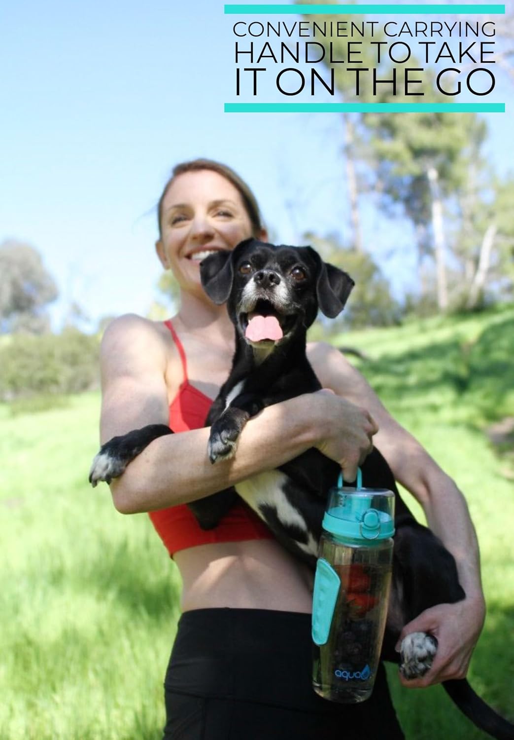 AquaFrut 32 OZ Fruit Infuser Water Bottle BPA-Free Fruit Infusion Sports Bottle - Flip Top Lid w Drinking Spout, Leak Proof, Made of Durable Tritan. Free Recipe eBook! (Purple)