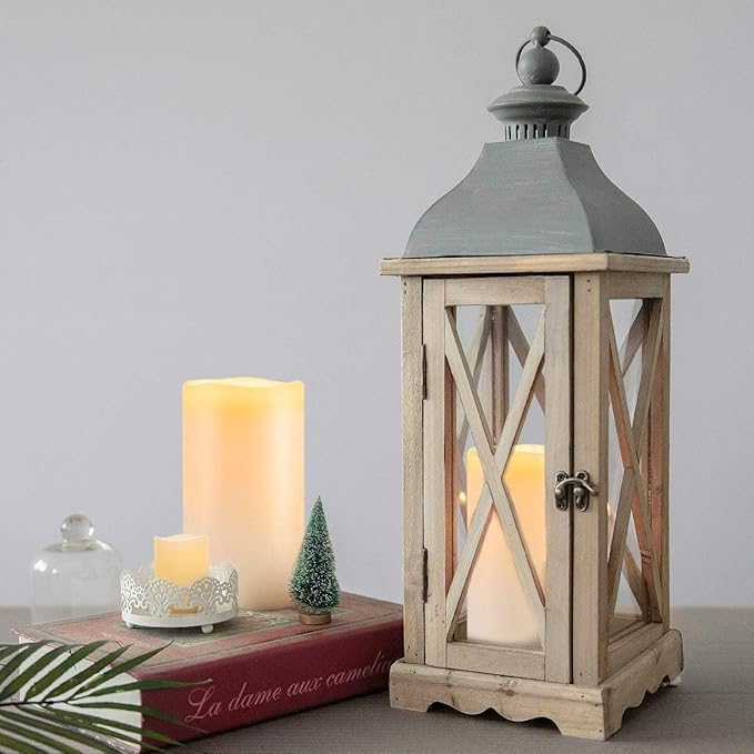 Homemory 6" x 4" Large Waterproof Outdoor Flameless Candles with Remote Control and Timer, Battery Operated Flickering LED Pillar Candles for Indoor Outdoor Lanterns, Porch, Long Lasting, Set of 4