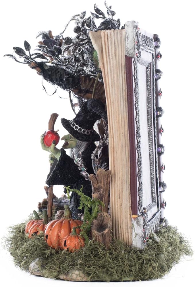 Katherine's Collection 2025 Hansel and Gretel Pumpkin Scene - Lighted Halloween Decoration with Resin Hansel and Gretel Fairy Tale - Grimm Halloween Decor & Eerie Ambiance