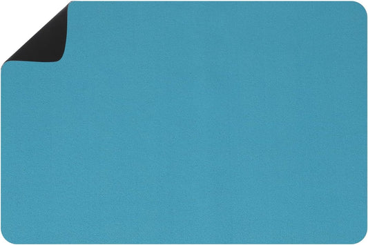 uxcell Silicone Mats for Kitchen Counter, 23.6" x 15.7" Non-Slip Countertop Protector Mat Heat Resistant Coffee Mat Waterproof Table Placemat, Navy Blue