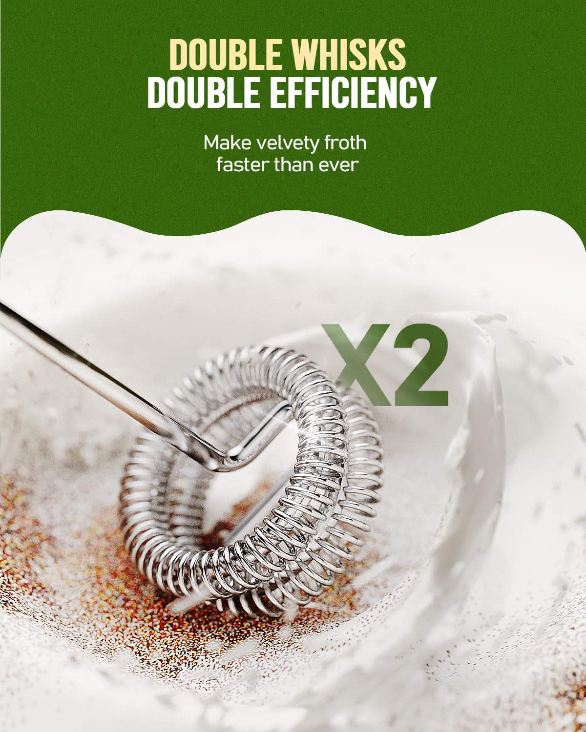 Maestri House Rechargeable Milk Frother with Stand, LunaFro Handheld Electric Foam Maker Waterproof Detachable Stainless Steel Whisk Drink Mixer Foamer for Lattes, Cappuccino