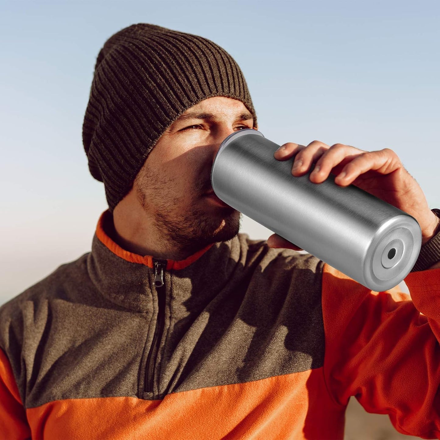 VEGOND Stainless Steel Tumblers Bulk 6 Pack, 20 oz Vacuum Insulated Skinny Tumblers with Lid and Straw, Double Wall Coffee Mug, Travel Water Cup