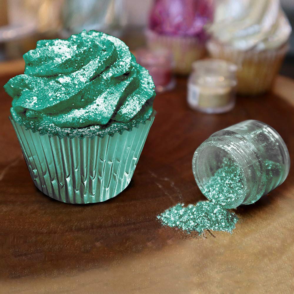 BAKELL Emerald Green Edible Glitter, 50 Grams | TINKER DUST Edible Glitter | KOSHER Certified | 100% Edible Glitter | Cakes, Cupcakes, Cake Pops, Drinks, Dessert Vegan Glitter & Dusts (50g, Emerald Green)