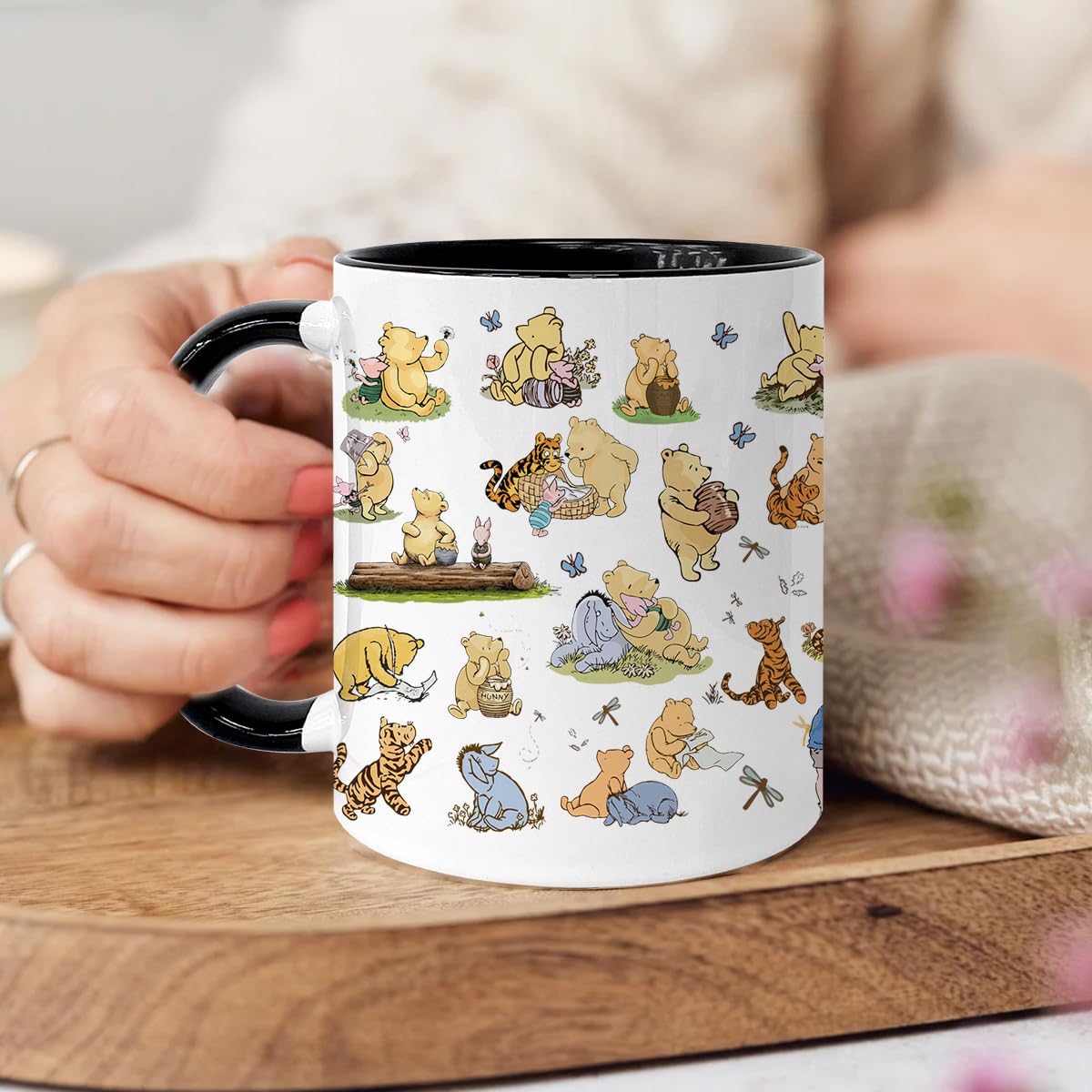 Honey Bear Coffee Mug, Cute Bear Design Gifts, Bears Theme Coffee Mug, Pooh Lover Gift, Winnie Gift for Women Friends, Pooh Gifts for Birthday Christmas