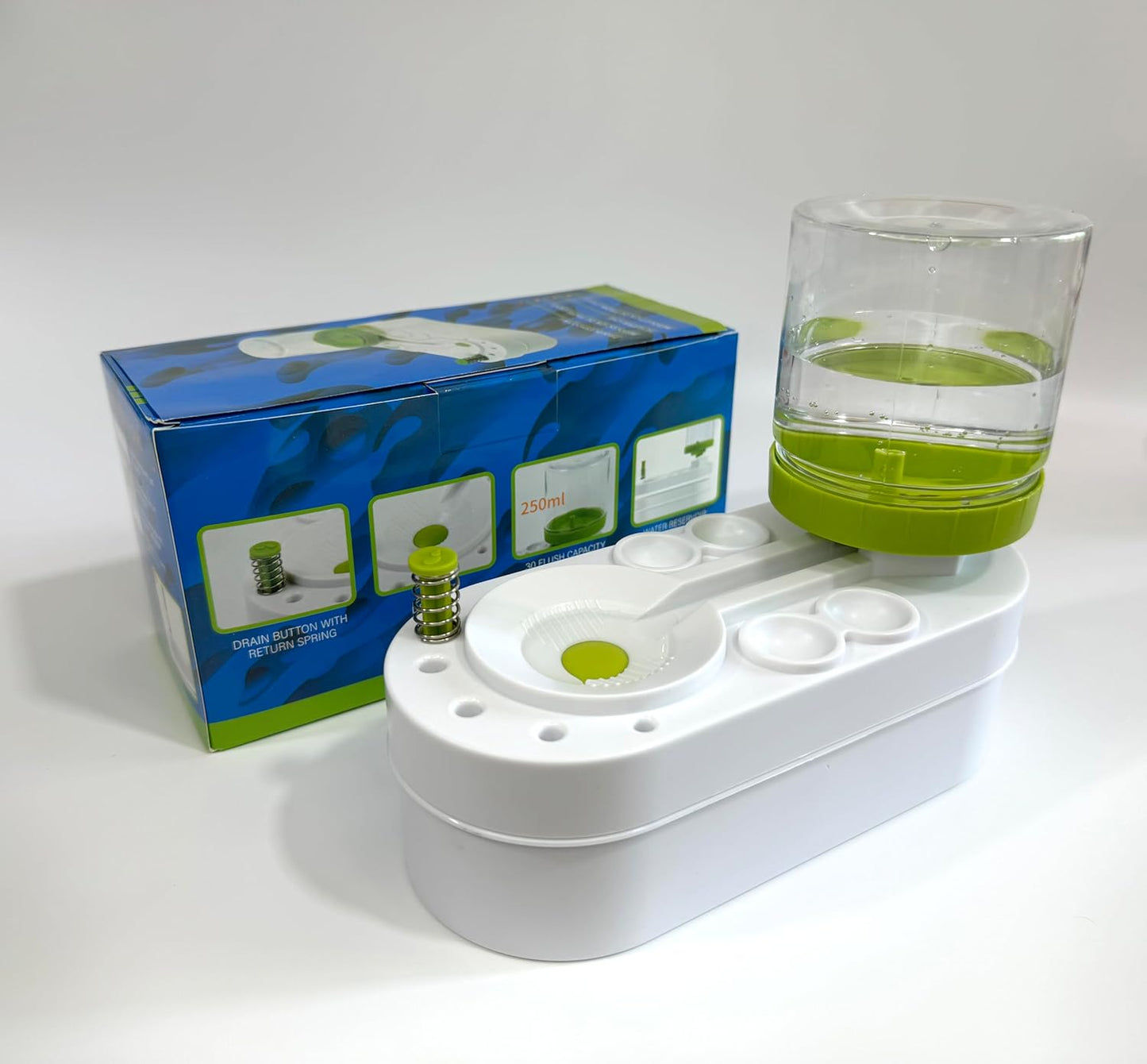 2025 Upgraded Paint Brush Cleaner Tool Brush Rinser, Watercolor/Oil-Based Paintbrush Cleaners, Painting Station Flush My Brush, Gift for Artist Kids Adults and Girls, Pre-Assembled(Green)