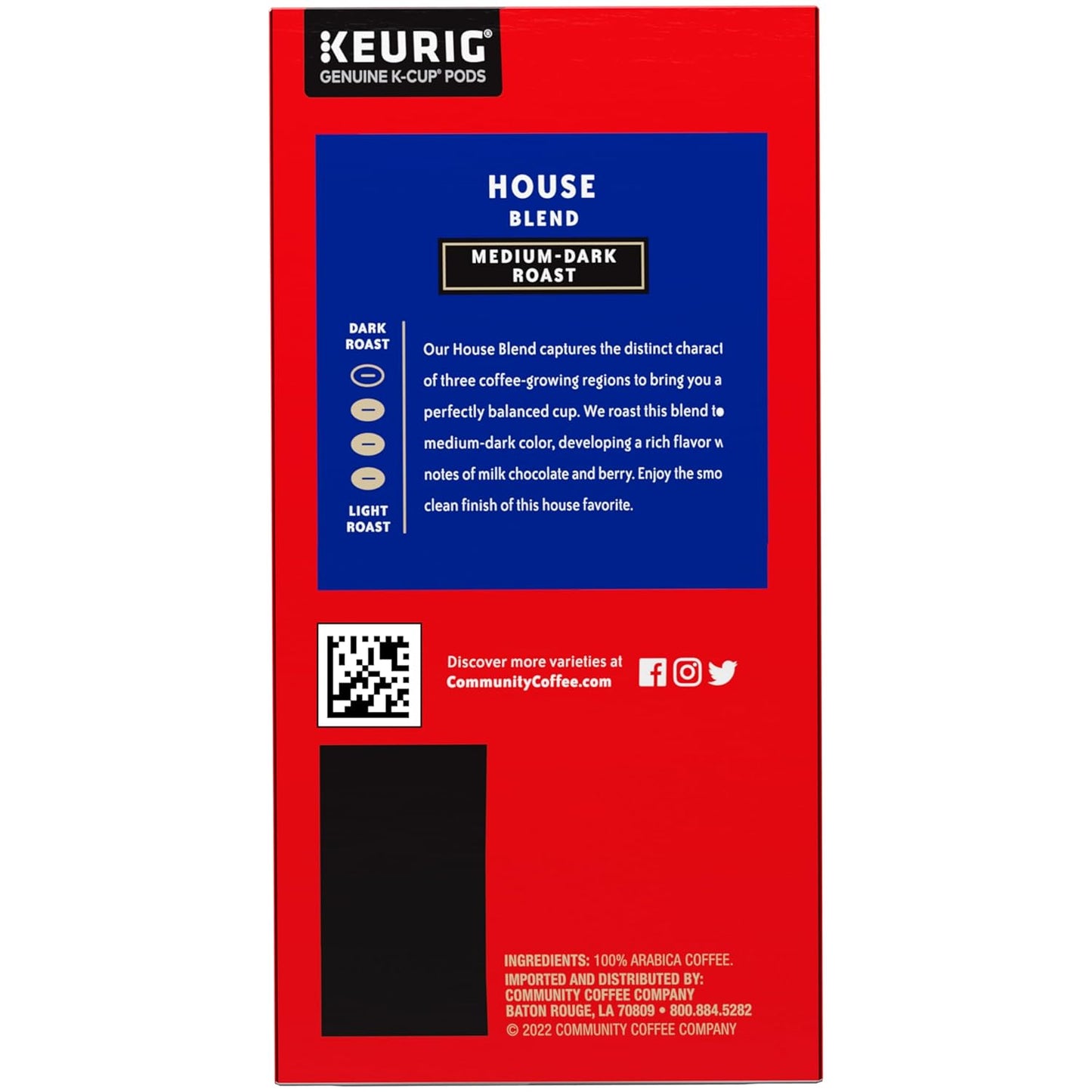 Community Coffee House Blend 24 Count Coffee Pods, Medium Dark Roast, Compatible with Keurig 2.0 K-Cup Brewers, 24 Count (Pack of 1)