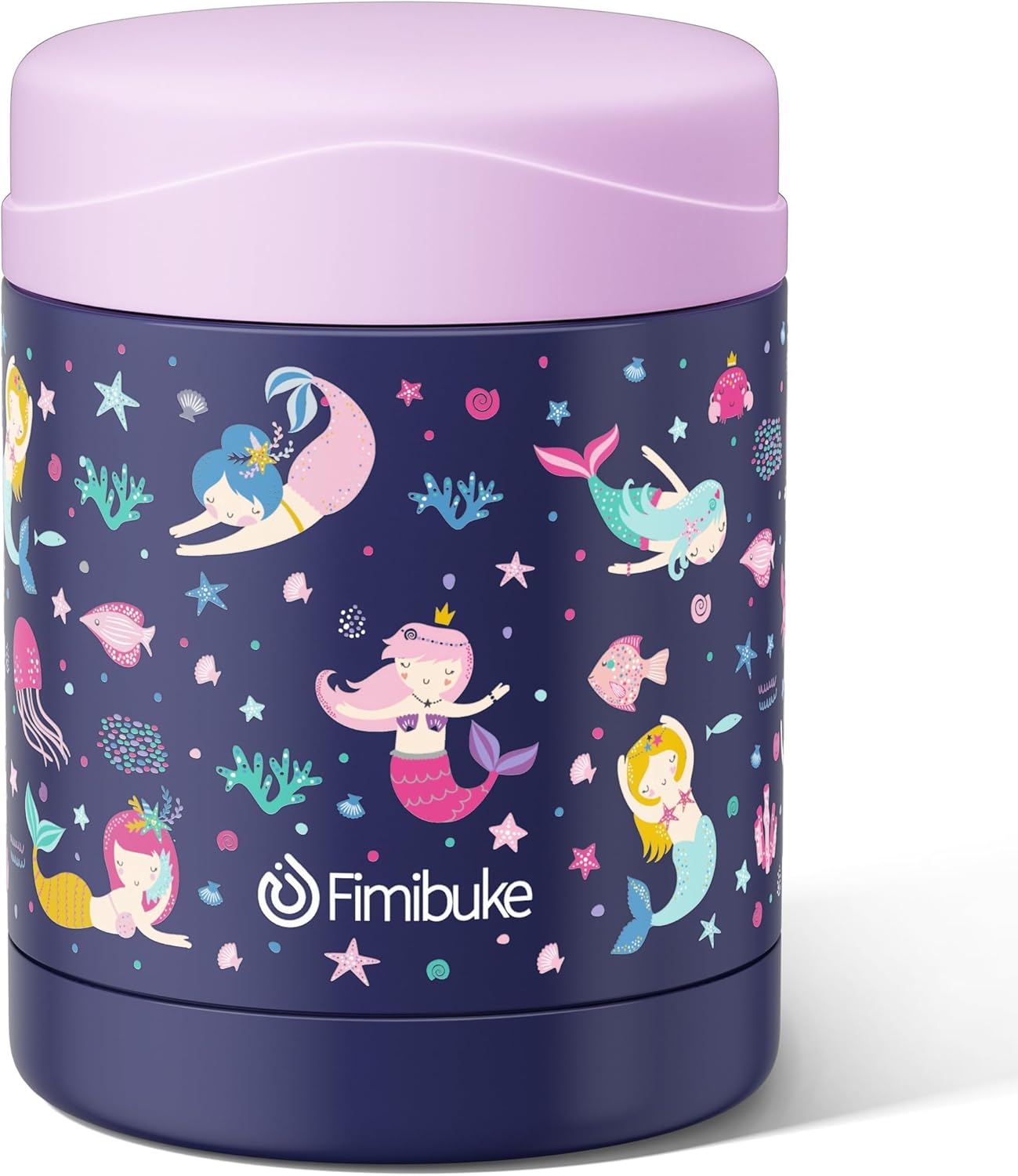 Fimibuke Insulated Kids Food Jar, 12 OZ Bpa Free Wide Mouth Stainless Steel Vacuum Thermos for Hot Cold Food for School Travel Leakproof Toddler Boy Girl Lunch Container Snack Cup for Fruits Veg Soup